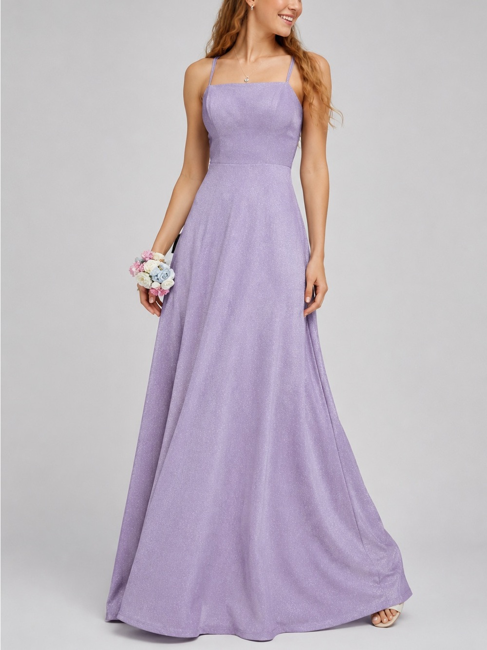 🆕🪻City Studio Lavender Sparkle Gown Sz 9/10 Lace Back Tulle Prom Wedding Dress